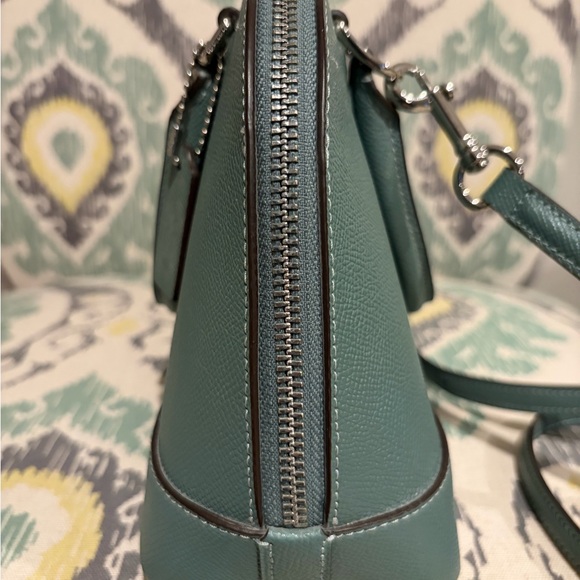 Coach Crossgrain Leather Dome Sierra Satchel in Sage Green EUC - Picture 3 of 7